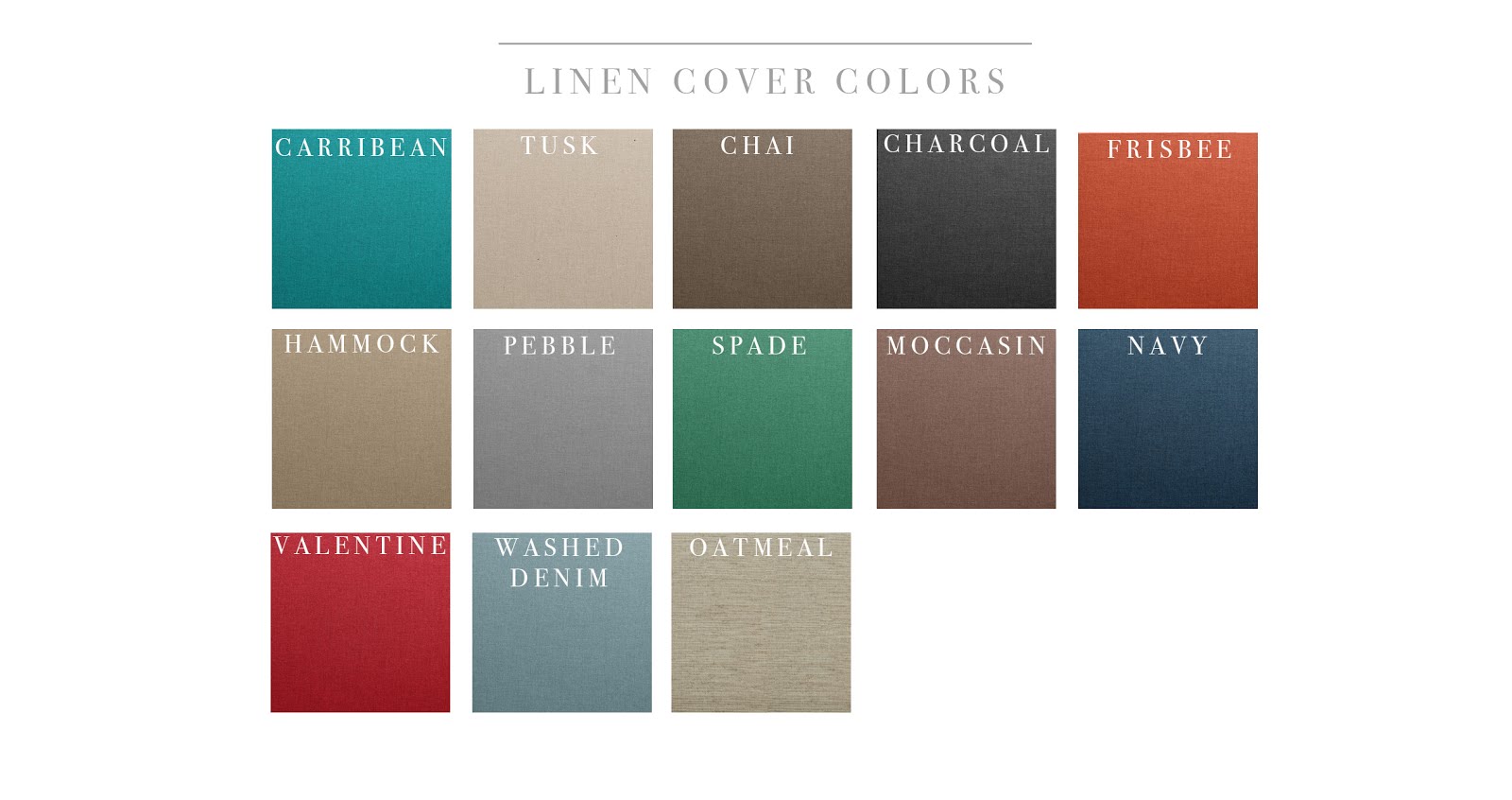 Linen Color options | The Curated Collective